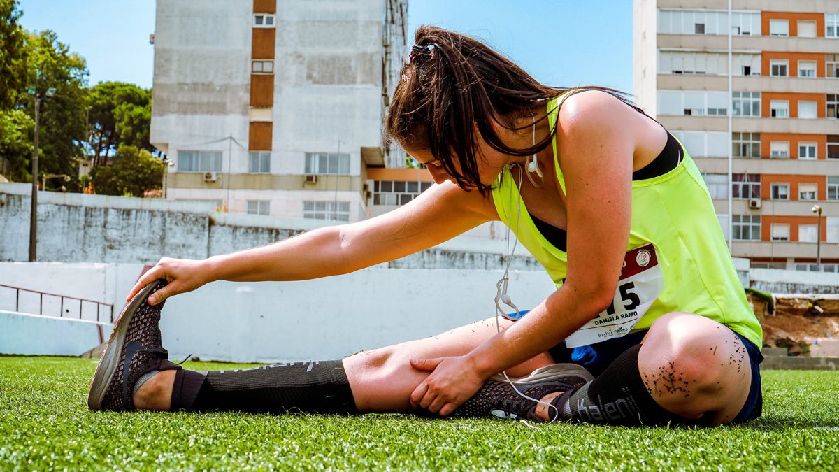 Athlete Stretching Image