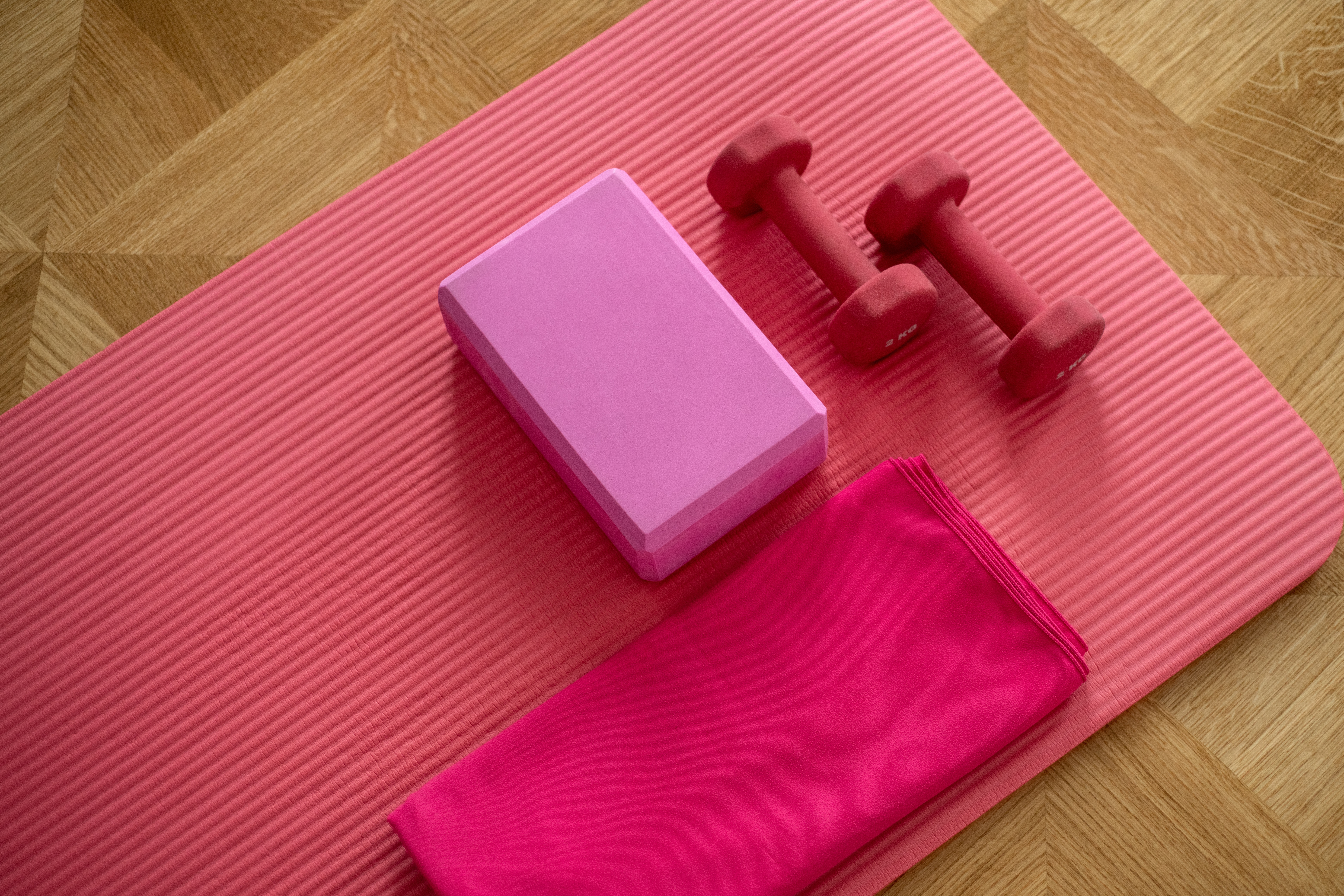 Yoga blocks and weights