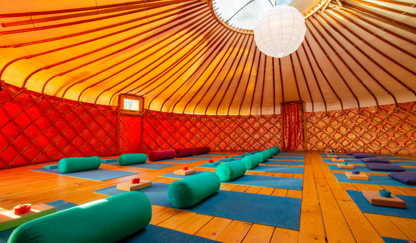 Mongolian Yurt Yoga Room